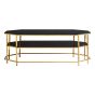 Arevixa Black Tempered Glass Coffee Table by Prestige Designs | Style Our Home