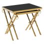 Arevixa Gold and Black Set Of 2 Nesting Tables