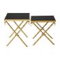 Arevixa Gold and Black Set Of 2 Nesting Tables