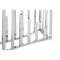 Elixara Silver Console Table with Black Glass Top