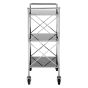 Hoffara Black Mirrored Glass 3 Tier Trolley