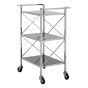 Hoffara Black Mirrored Glass 3 Tier Trolley by Prestige Designs | Style Our Home