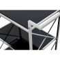 Hoffara Black Mirrored Glass 3 Tier Trolley