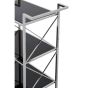 Hoffara Black Mirrored Glass 3 Tier Trolley