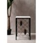 Templexa White Marble And Iron Wine Rack Table