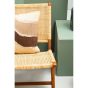 Lovaris Teak Wood And Natural Rattan Lounge Chair