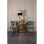 Villara Blue Velvet Tufted Dining Chair
