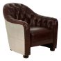 Victara Brown Leather Tub Chair