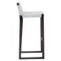 Kendara Grey Leather Bar Stool