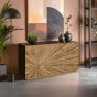 Gabello Ebony and Natural Bamboo Console Table