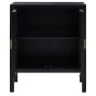 Corsiva Black Sideboard with Two Rattan Doors