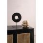 Corsiva Black Sideboard with Two Rattan Doors