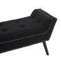 Alevra Black Fabric Bench