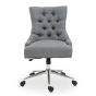 Anveta Grey Fabric and Chrome Finish Base Home Office Chair by Prestige Designs | Style Our Home