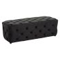 Alevra Black Velvet Bench
