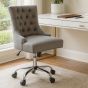 Anveta Grey Fabric and Chrome Base Home Office Chair