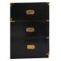 Sartelix Four Drawer Black Mango Wood Chest