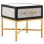 Cadivexa 1 Drawer Shagreen Side Table