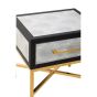Cadivexa 1 Drawer Shagreen Side Table