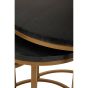 Varanex Nest Of Three Black Marble Top Tables