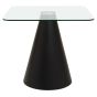 Azterra Square Clear Glass Top Dining Table by Prestige Designs | Style Our Home