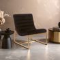 Vogara Black and Gold Lounge Chair