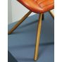 Bufvora Tan Leather Footstool