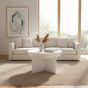 Walsara Whitewash Mango Wood Round Coffee Table