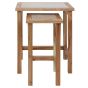 Womara Small Set Of 2 Wooden Side Tables With Cream Marble Tops