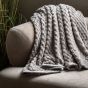 Jacquarano Velvet Knitted Throw Grey by Gallary Living | Style Our Home
