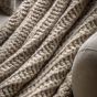 Luxurano Melange Knit Throw Oatmeal
