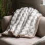 Oaklano Checked Sherpa Throw Cream by Gallary Living | Style Our Home