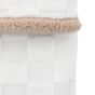 Oaklano Checked Sherpa Throw Cream