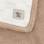 Oaklano Checked Sherpa Throw Cream