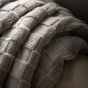 Oaklano Checked Sherpa Throw Grey
