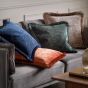 Cutano Velvet Fringe Cushion Terracotta (Pair)