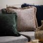 Cutano Velvet Fringe Cushion Silver (Pair) by Gallary Living | Style Our Home