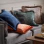 Cutano Velvet Fringe Cushion Silver (Pair)