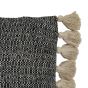 Wovenano Cushion with Tassels Black (Pair)