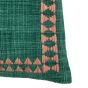 Kaiano Embroidered Border Cushion Green (Pair)