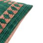 Kaiano Embroidered Border Cushion Green (Pair)