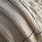 Stitchano Border Waffle Throw Cream