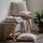 Stitchano Border Waffle Throw Cream