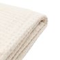 Stitchano Border Waffle Throw Cream