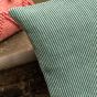 Ulano Pinstripe Cushion Green (Pair)