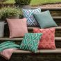 Ulano Pinstripe Cushion Green (Pair)