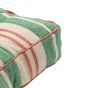 Sinano Stripe Woven Floor Cushion Green (Pair)