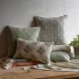 Ilkano Embroider Floral Cushion Sage (Pair)
