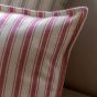 Alstano Woven Stripe Cushion Cranberry (Pair)