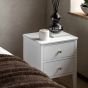 Actaro 2 Drawer Bedside White